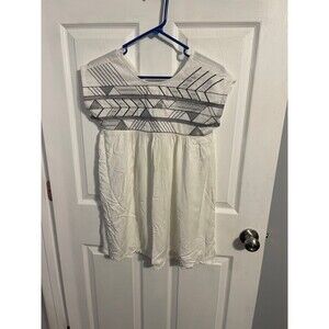 Crazy 8 White Boho Mod Shift Dress Size M (7-8) New With Tag
